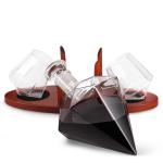 1000ml Diamond Glass Wine Decanter Bottle Lightweight For Red Wine / Whiskey