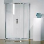 Chrome Plated Bathroom Sliding Barn Door Safety Tempered Glass Shower Room