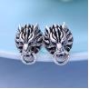 Buy cheap 925 Black Silver Lion Unisex Design Stud Earrings(XH056786W) from wholesalers