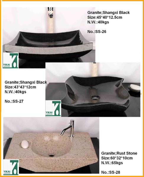 Buy cheap Granite Black Basin Sink with Pedestal For Bathroom Decoration from wholesalers