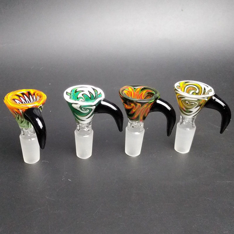 Daily Use Glass Bongs Accessories Funnel Slide Piece With 14mm Male Joint