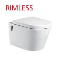 Buy cheap Ada One Piece Wall Mounted Toilet Commode Elongated Home Self Cleaning Glaze product