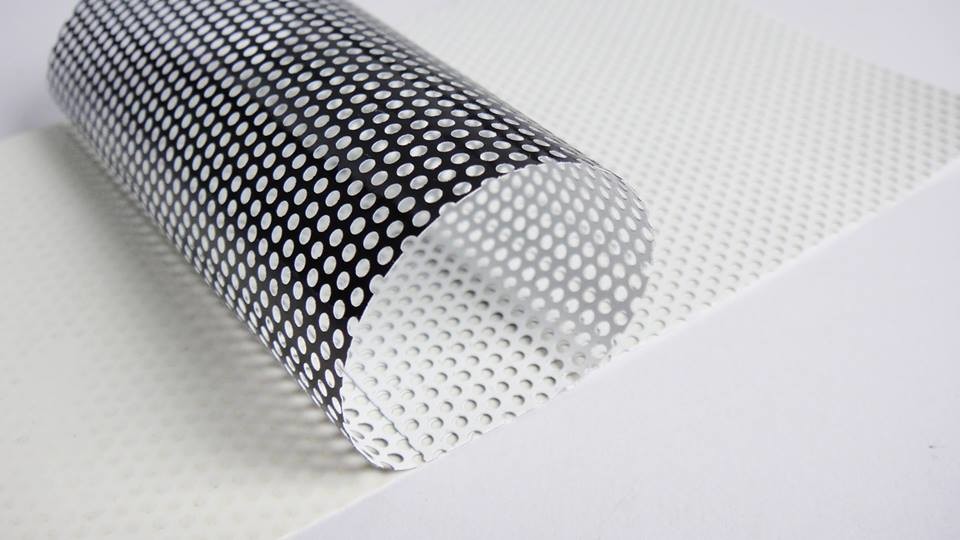 Micro perforated vinyl window film covering one way vision for wide format printing solvent printe