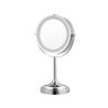 Buy cheap Round Metal Standing Makeup Mirror With Led Lights And Tower Shape Holder from wholesalers