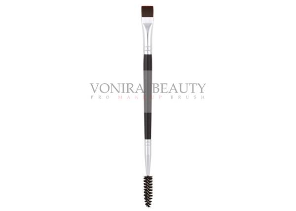 Buy cheap Professional Dual Ended Flat Angled Eyeliner Brush With Mascara Spoolie from wholesalers