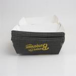 Eco Friendly 750gsm Thickness Paper Hamburger Box Takeaway Food Container Shaped