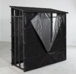 Middle Size135x70x165cm Metal Firewood Rack Anthracite Garden Firewood Shelter