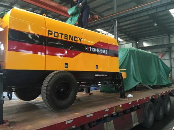 Buy cheap Stationary Concrete Trailer Pump Diesel Power Type With 1800mm Stroke from wholesalers