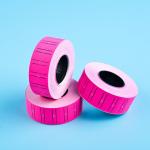 Rose Price Tag Sticker Roll , 21mm Price Gun Label Rolls