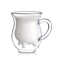 Buy cheap Cute Calf Double Wall Glass Cup Milk Cow Nipple Shape Not Easy To Broken product