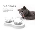 Elevated Double Cat Food Bowls Funny For Small Animals 32.3*16.5*9.5cm