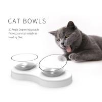 Buy cheap Elevated Double Cat Food Bowls Funny For Small Animals 32.3*16.5*9.5cm product