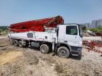 2014 Used Schwing Putzmeister Concrete Pump 56m on Benz Orange Semi-Dry