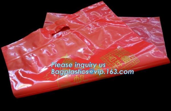 100% Biodegradable PE Die Cut Patch Handle Color Printed Custom Plastic Shopping