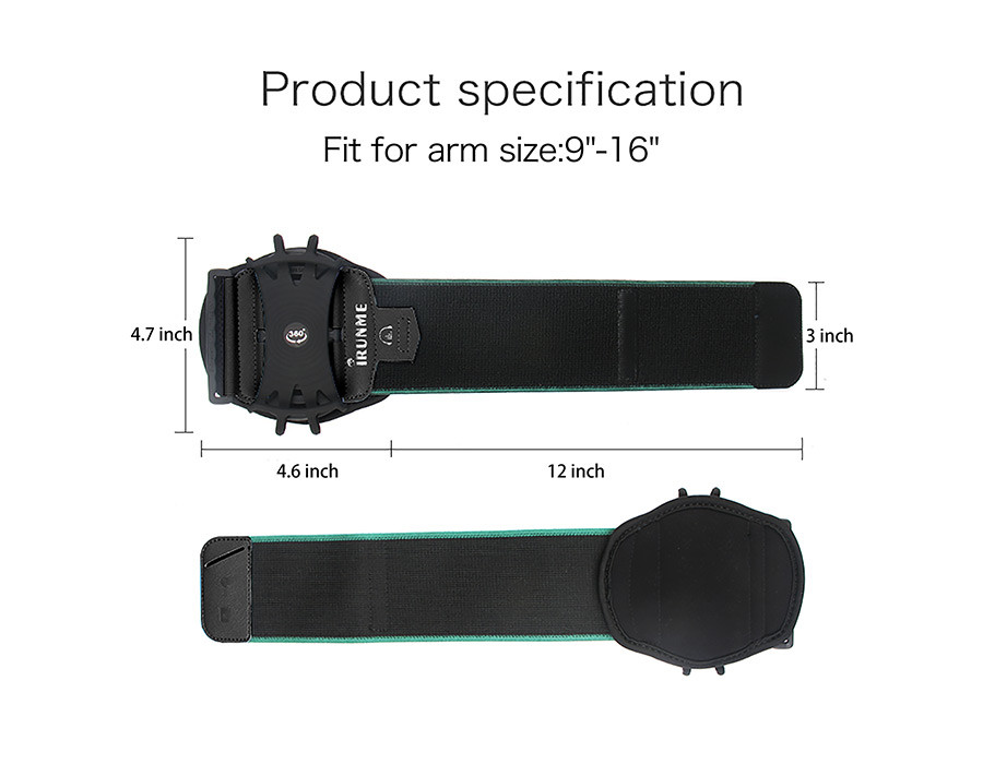 360 Free rotation armband sports arm bag for men and women