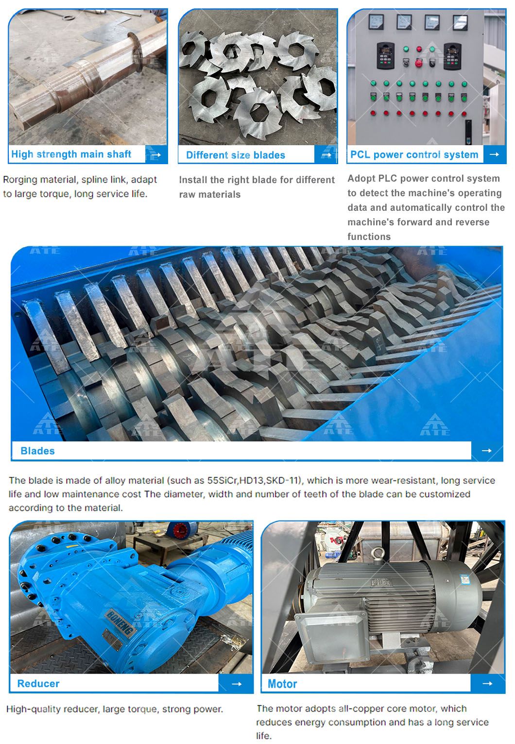 China Manufacturer Scrap Metal Crusher Aluminum Rim Shredder Machine for Metal Scrap