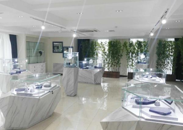 Buy cheap Attractive Jewellery Commercial Display Cases / Kiosk Display Cabinets Customized Logo from wholesalers