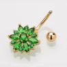 Buy cheap Newest flower shaped navel ring zircon belly button ring piercing jewelry from wholesalers