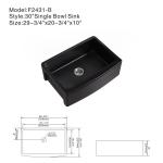 Farmhouse Apron Front Kitchen Sink Ceramic 30In Single Bowl Kitchen Sink Matte