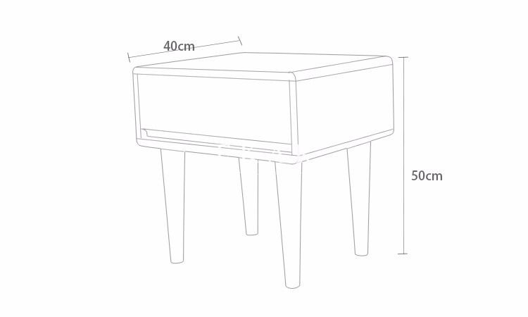 European Bedroom Furniture 4 Legs Wooden Bedside Night Stand Tables