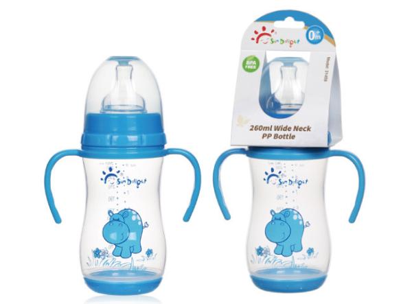 Buy cheap 9oz 260ml Wide Neck PP Polypropylene Arc Baby Nipple Bottle from wholesalers