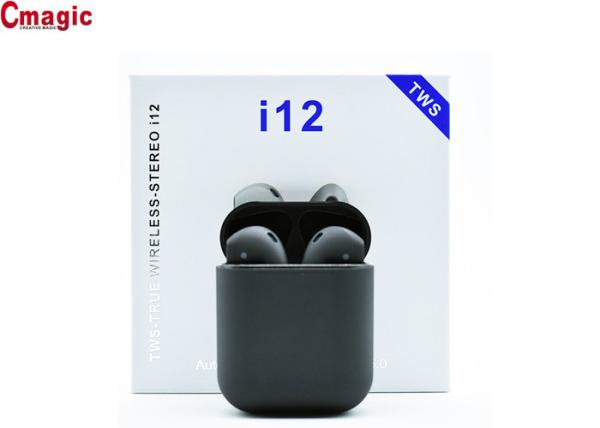 Buy cheap Automatic Charging TWS Bluetooth Earphone I12 Black Auto Pairing Handsfree Headphones from wholesalers