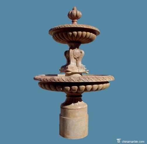 Buy cheap large outdoor natural stone marble garden fountain from wholesalers