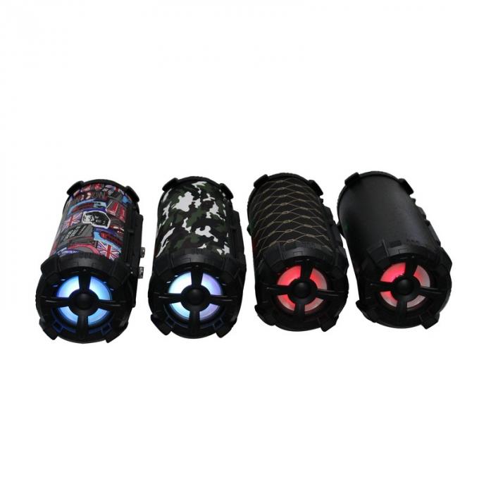 CH-M18 Barrel Bluetooth Speaker With FM radio function, built-in 87.5-108MHz FM digital radio module, can automatically