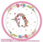 Unicorn Party Dinnerware Plates Cup Supplies Baby Shower Disposable Tableware