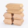 Buy cheap 2 Sizes Kraft Paper Burger Box , Burger Takeaway Box Thickness 250gsm from wholesalers