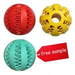 Buy cheap Dog Chew Toys Tpr Rubber Puppy Treat Toy Ball Feeding Ball For Pet in Light blue/yellow/red/dark blue/orange/green Colors from wholesalers