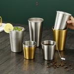 16 Ounce Stainless Steel Pint Cup Set Of 4 Healthy Unbreakable Stack-Able