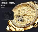 KINYUED watches men wrist Automatic Mechanical Movement stainless steel band