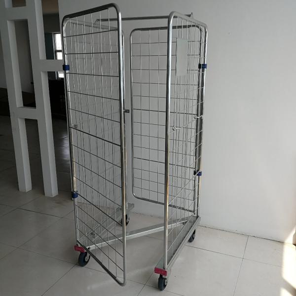 Buy cheap Heavy Duty Mesh Logistics Trolley Delivery Goods Chrome Plated Material from wholesalers