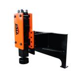 20CrMo Skid Steer Fence Post Driver 75mm Vibratory Skid Steer