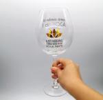 Mouthblown Large Size 750ml Stemed Crystal Wine Glasses , Crystal Red Wine