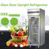 Buy cheap SS304 110V Glass Door Refrigerator Freezer , Multipurpose Double Fridge Freezer from wholesalers