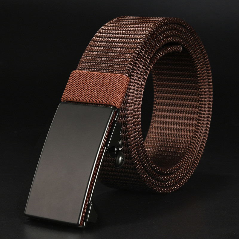 100pcs Men Woven Fabric Belts 130cm Alloy Braided Woven Belt Weaving