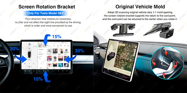 Swivel Mount Tesla Model Accessories Tesla Model 3 Screen Swivel Model Y Four Direction