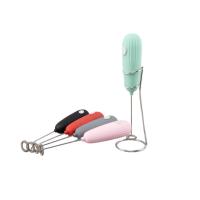 Buy cheap Coffee Mixer Blender Handheld Milk Frother With Rack Stainless Steel Whisk Head product