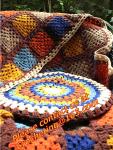 Handmade Crochet Yarn Baby Sheet Blankets Granny Square Afghan Coverlet Table