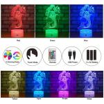 Portable Acrylic Mermaid 3D Lamp RGB LED 16 Colors Smart Touch