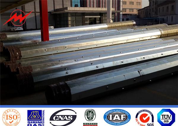 Buy cheap 40ft Galvanized Steel Utility Pole Hot Dip Electrical Power Transmission Line from wholesalers
