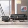 Buy cheap ISO Sponge Material Office Furniture Sofa Black Color Leather Sofa Set from wholesalers