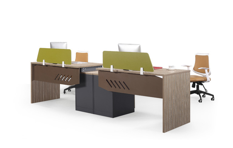 Melamine Office Furniture Partition System , Wooden Workstation Desk Waterproof