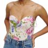 Buy cheap 100% Polyester Women Sleeveless Tank Tops Floral Print Ladies Crop Tops from wholesalers