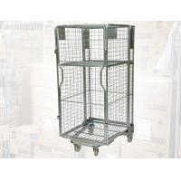 Buy cheap Nesting Metal Cage Trolley Colorful Powder Coating Rolling Cage Cart product