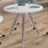 Buy cheap Modern Style Office Furniture Table With White Countertop And Sturdy Metal Steel Legs from wholesalers