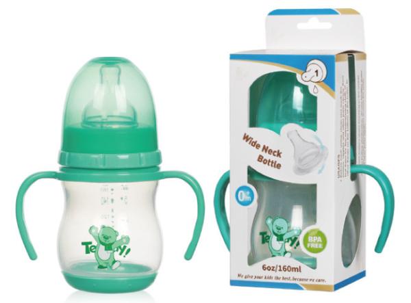 Buy cheap Wide Neck Arc Polypropylene Baby Bottles BPA Free 6oz 160ml from wholesalers