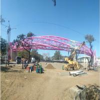 Buy cheap Multi Slope Space Frame Truss Welding Steel Pipe Truss 110m Grey product